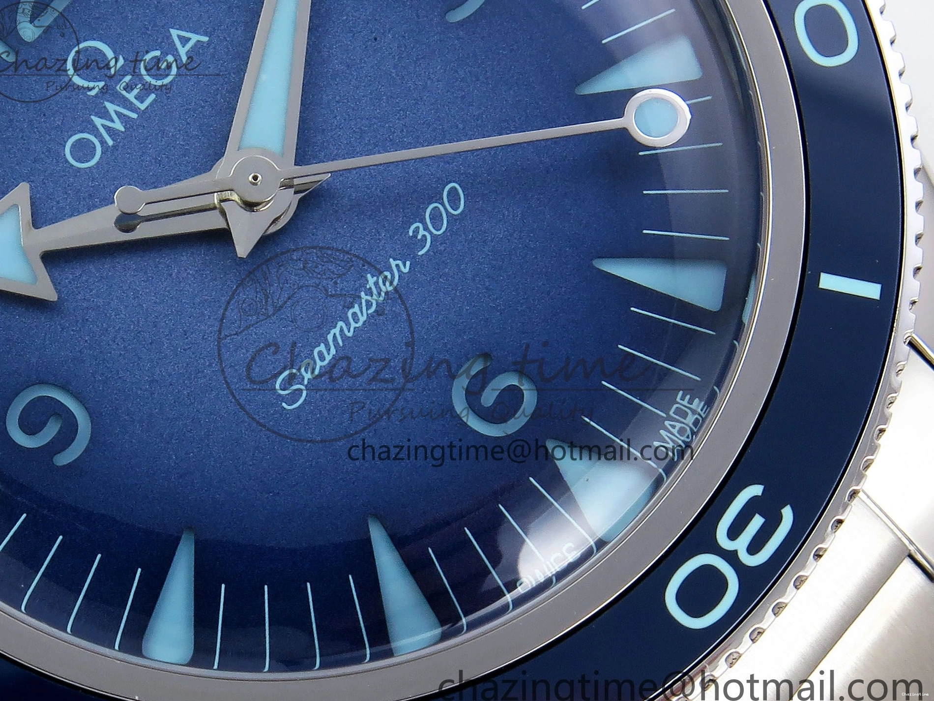 0308 Seamaster 300 Heritage VSF 1:1 Best Edition Blue Dial on SS Bracelet A8912 Super Clone Packable 7716